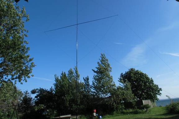 Die Quad für 20m auf einem 12m Spiderbeam-Mast