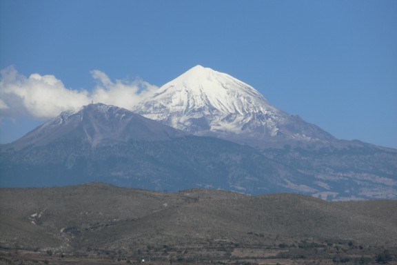 der Pico de Orizaba, höchster Berg Mexikos, 5636m